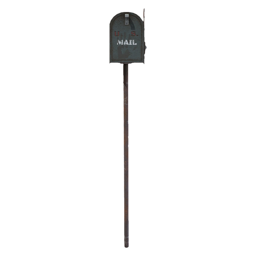 Old-fashioned metal mailbox