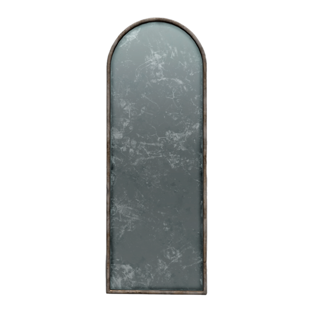 Classical hanging semicircle full-length mirror