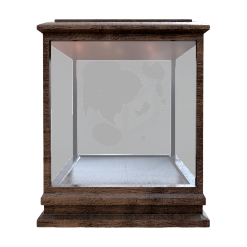 wooden frame glass display cabinet