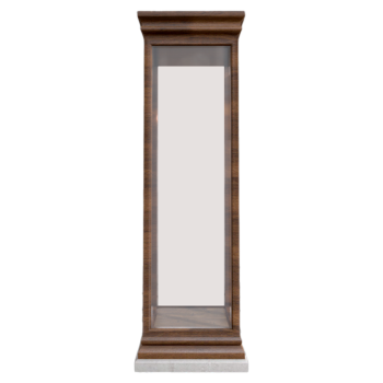 vertical wooden frame glass display cabinet