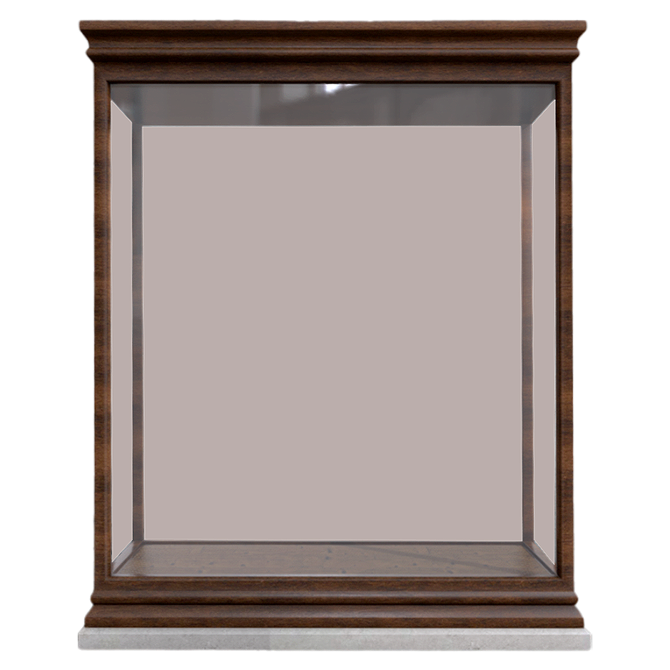 Wooden Frame Large Glass Display Cabinet