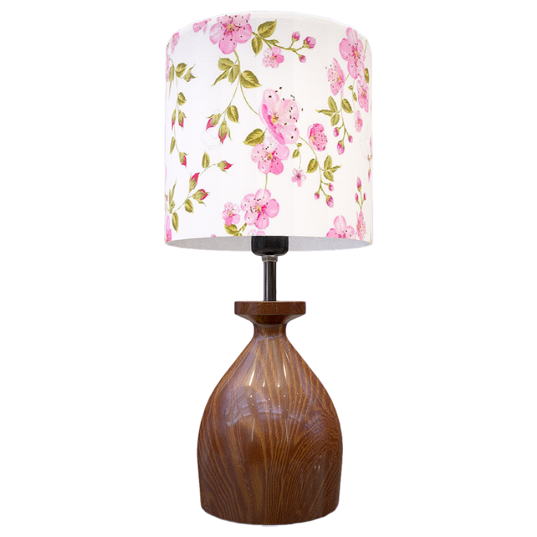 Vintage Original Wooden Base Table Lamp