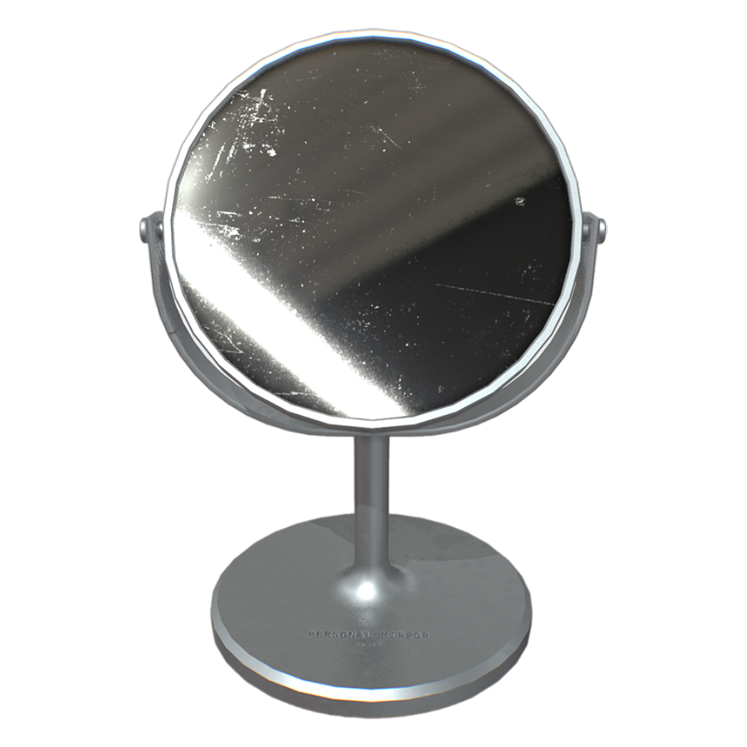 Metal frame table vanity mirror