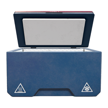Open blue incubator