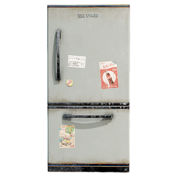 Old-fashioned double-layer single-open refrigerator