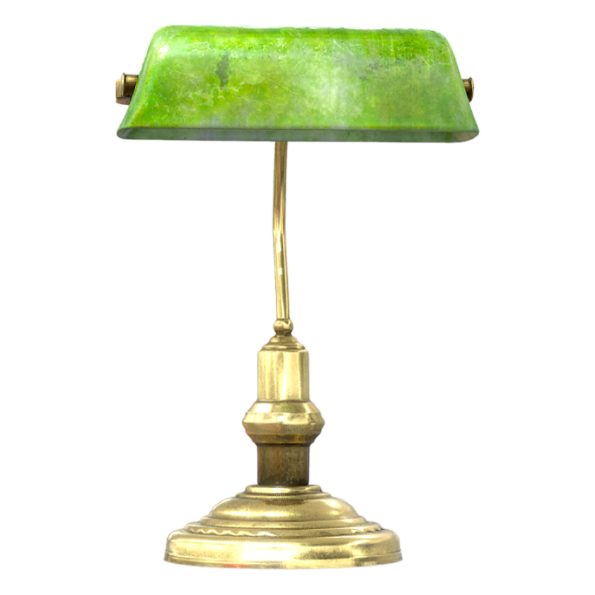 Oxidized vintage bronze table lamp