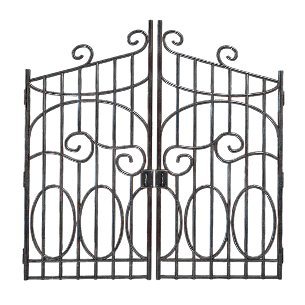 Rusty Western-style courtyard gate