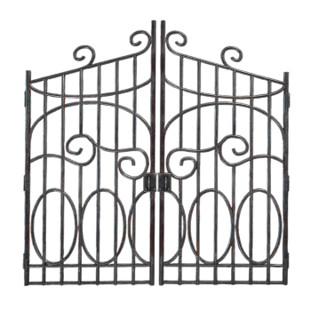 Rusty Western-style courtyard gate