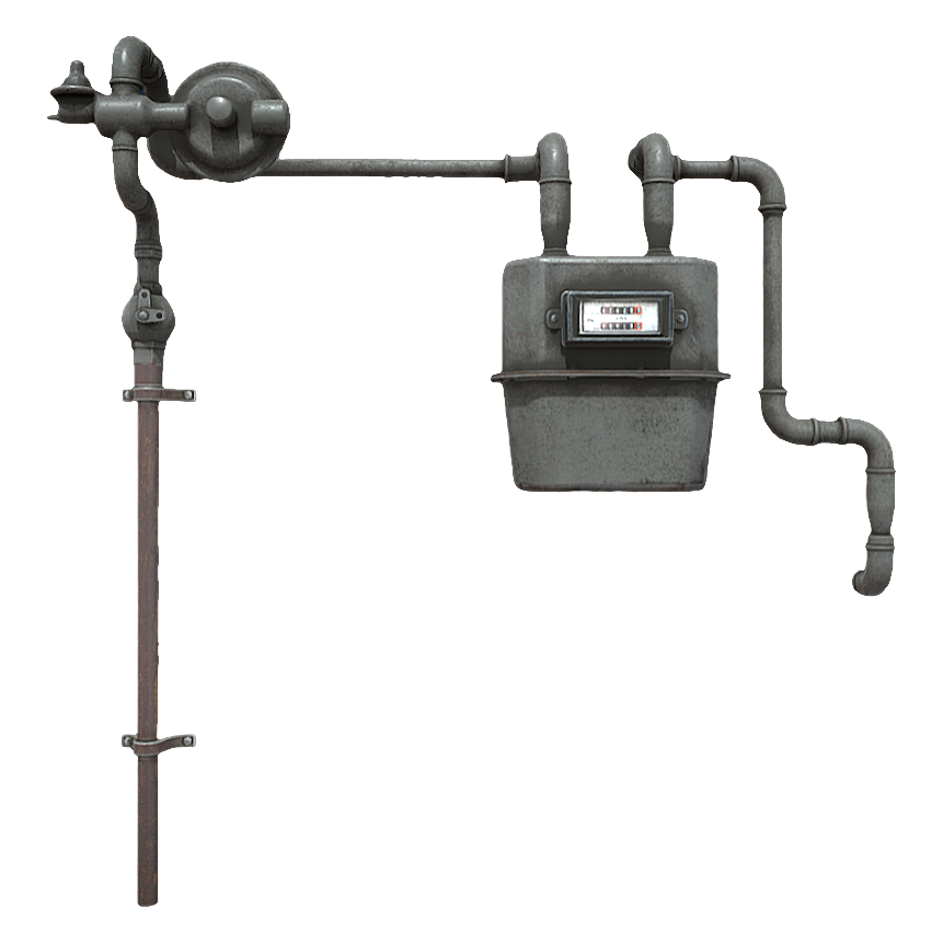 Old metal gas pipeline