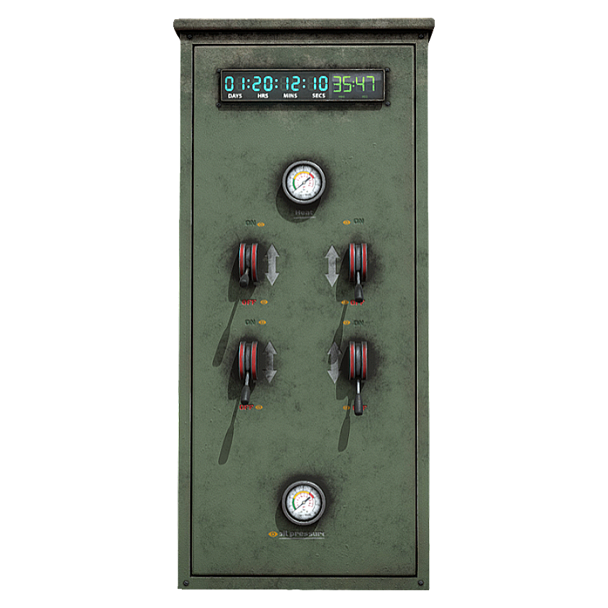 Old-fashioned industrial plant electrical box