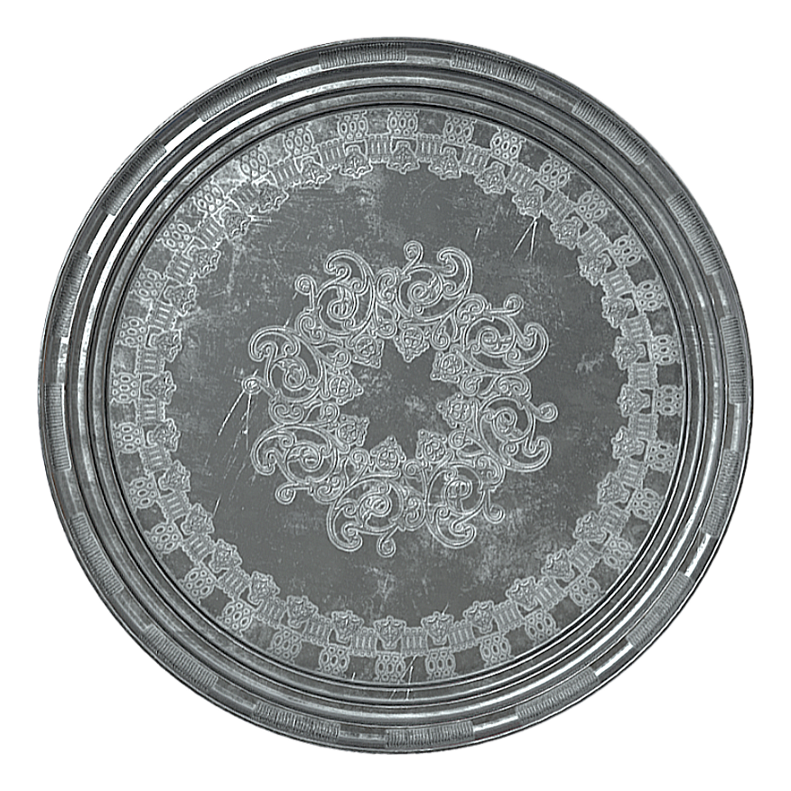 Luxury Silver Dinner Plate