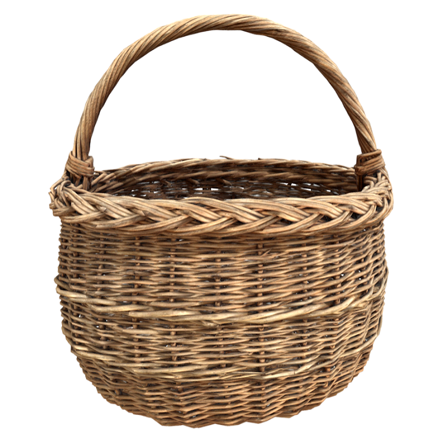 Chinese-style Country Hand-held Bamboo Basket