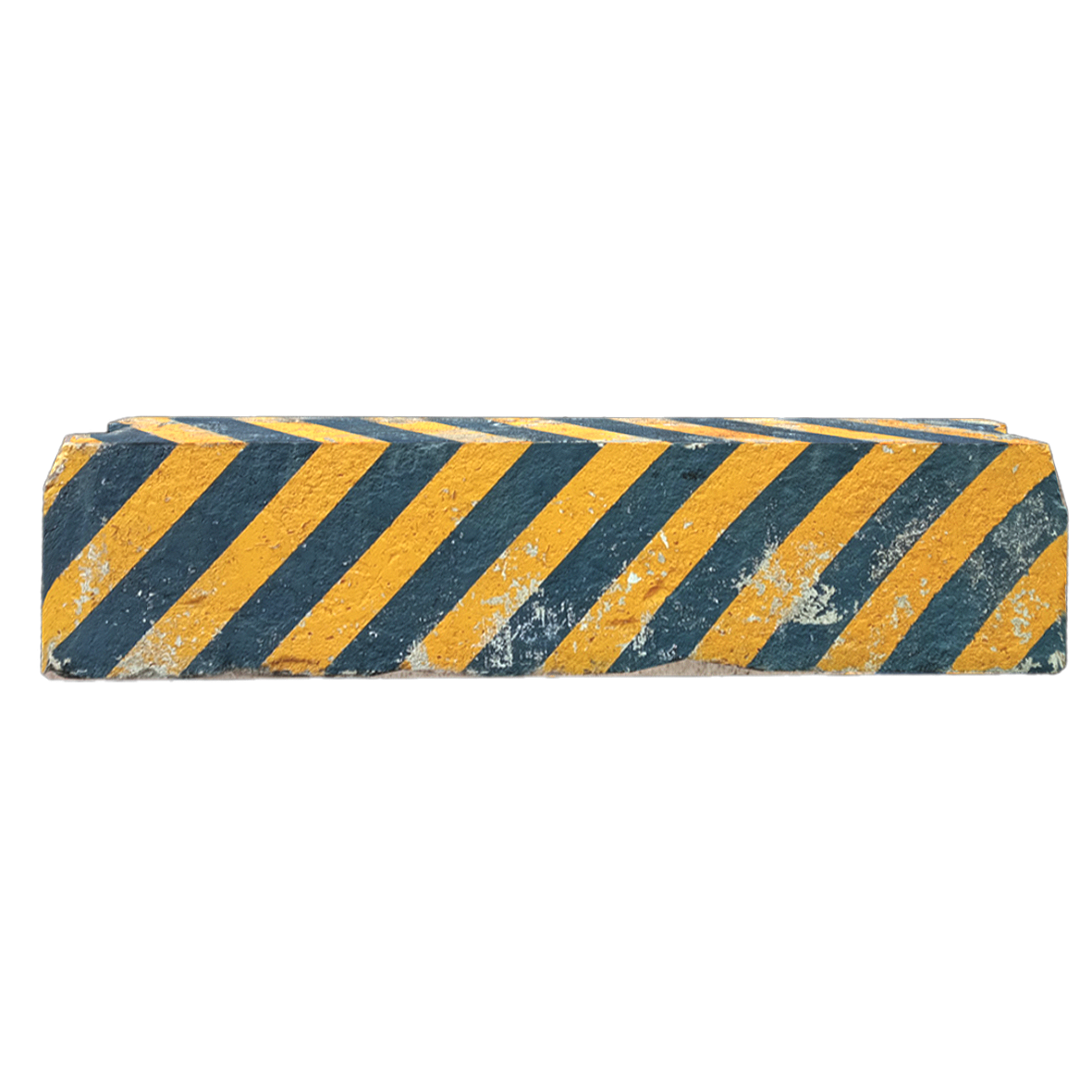 Yellow and black concrete fence