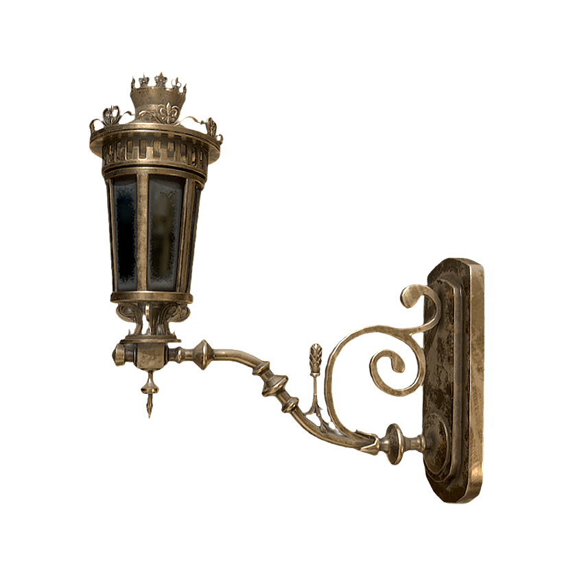 Old English style copper wall lamp
