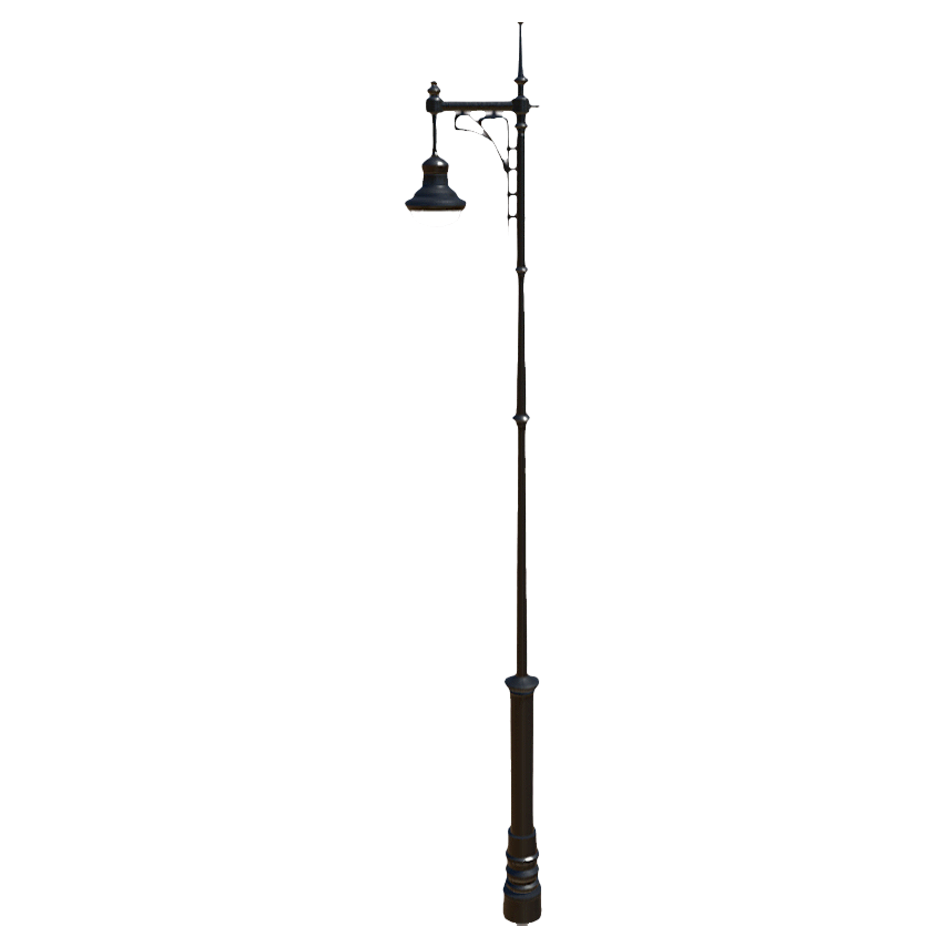 European Park Black Paint Street Lamp