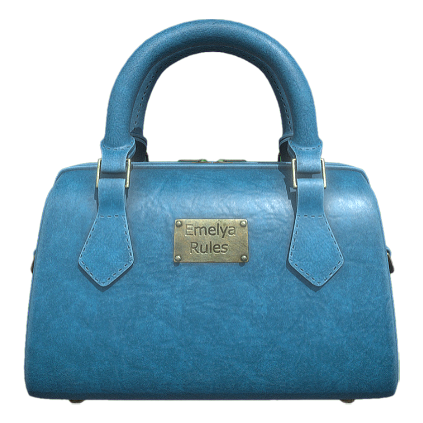 Blue Leather Women's Tote
