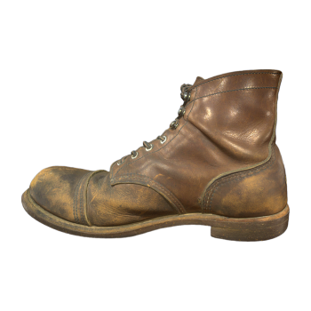 wanabee red leather work boots