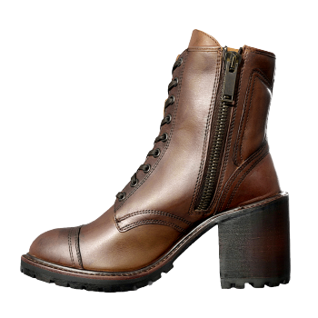 Rebel High-Heeled Leather Boots