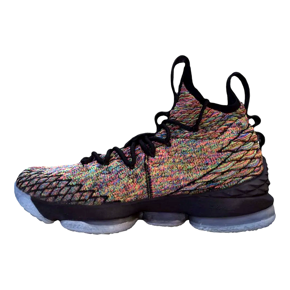 Lebron XV colored black sneakers