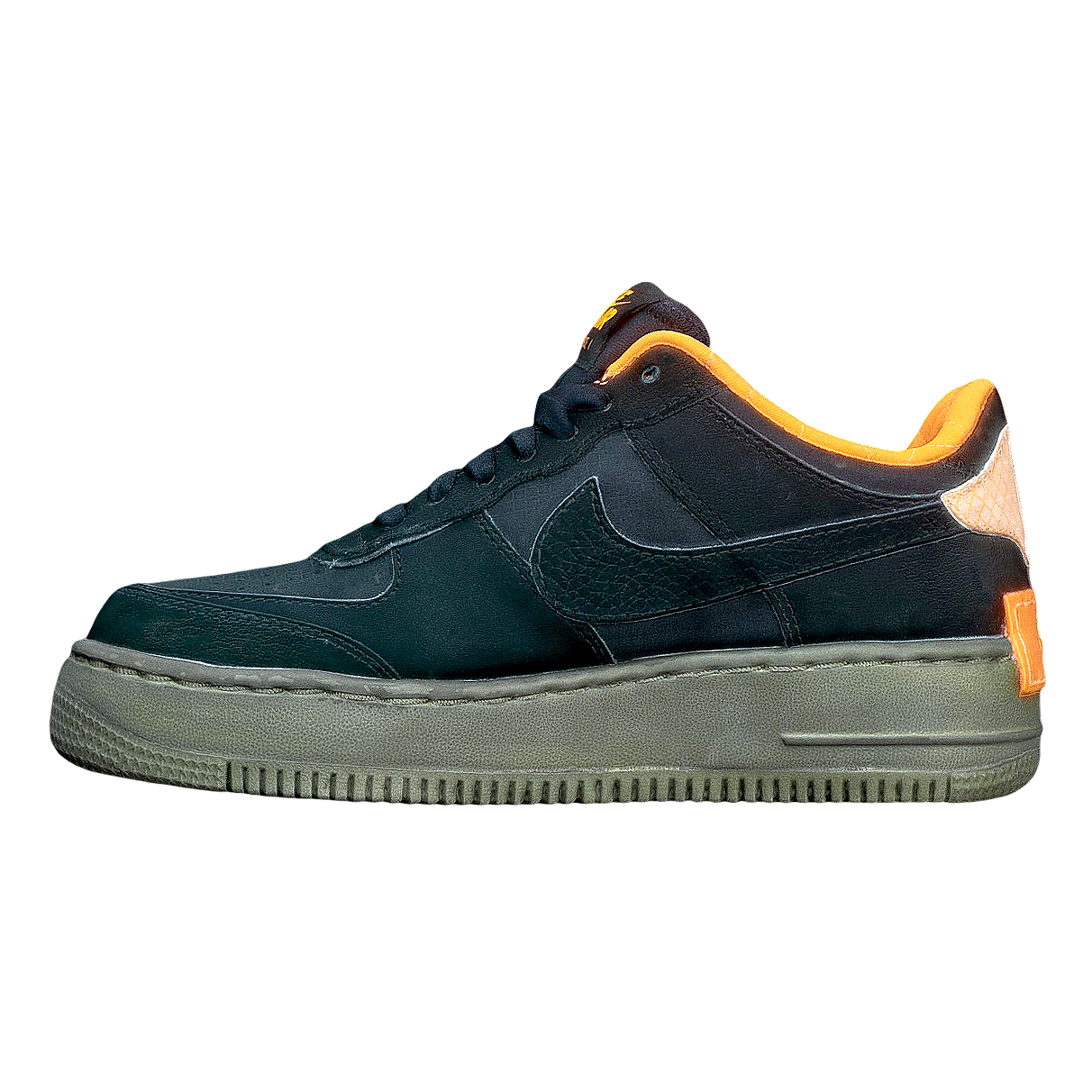 Nike Air Force 1 Black and Yellow Sneakers