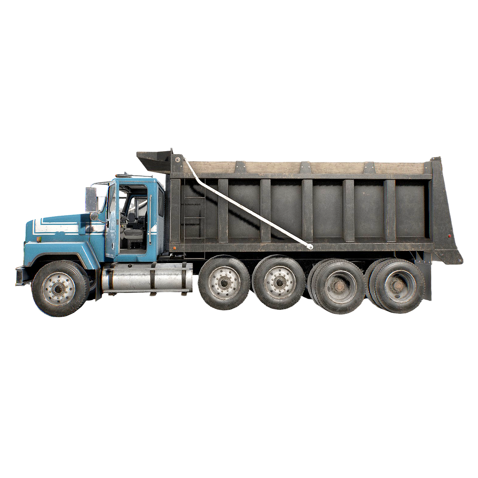 Large semi-trailer dump truck