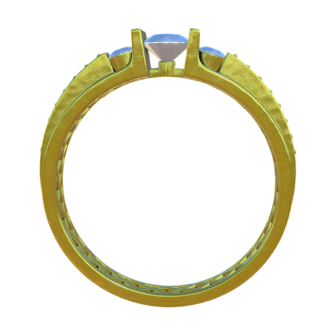 Luxury multi-diamond gold diamond ring