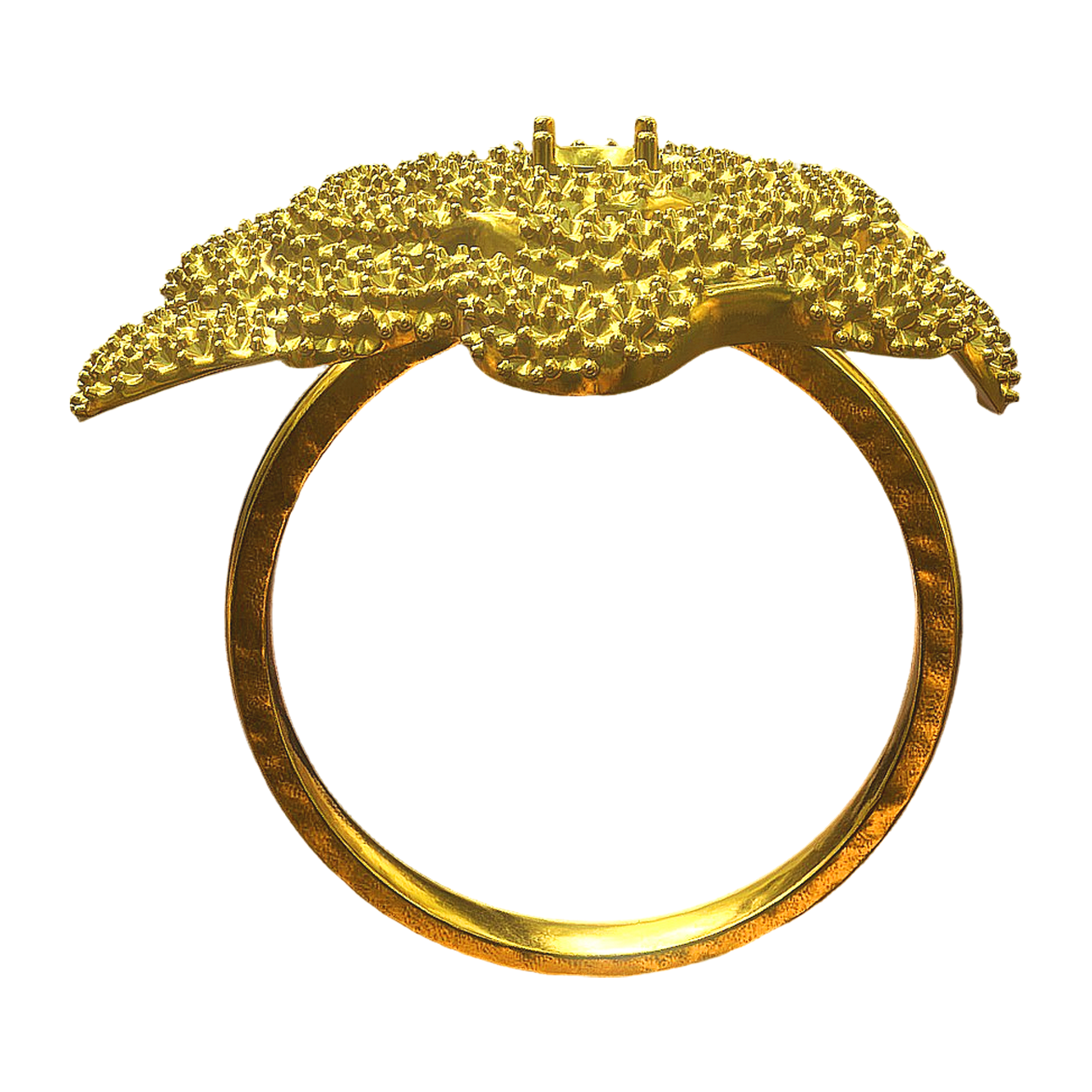 Flower gold ring