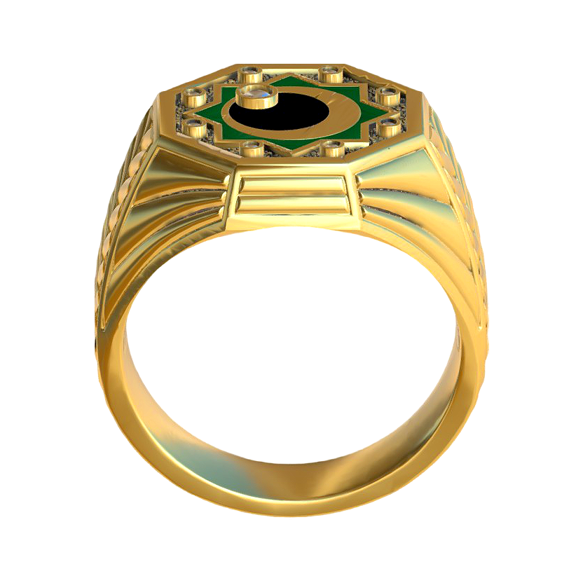 Star Moon Gold Ring