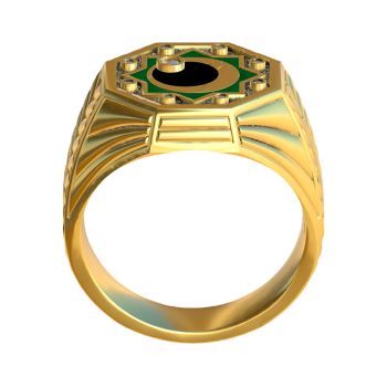 Star Moon Gold Ring