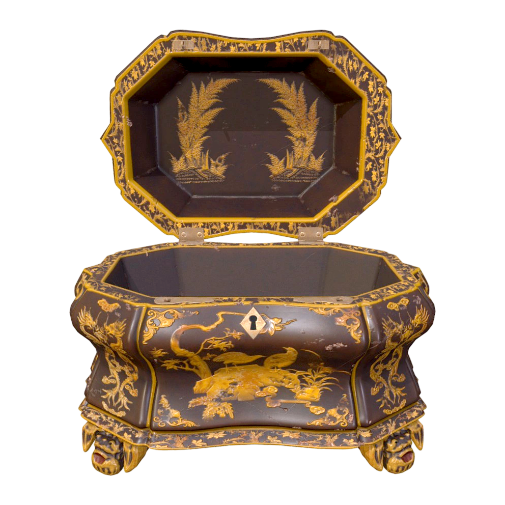 Antique national style paint box
