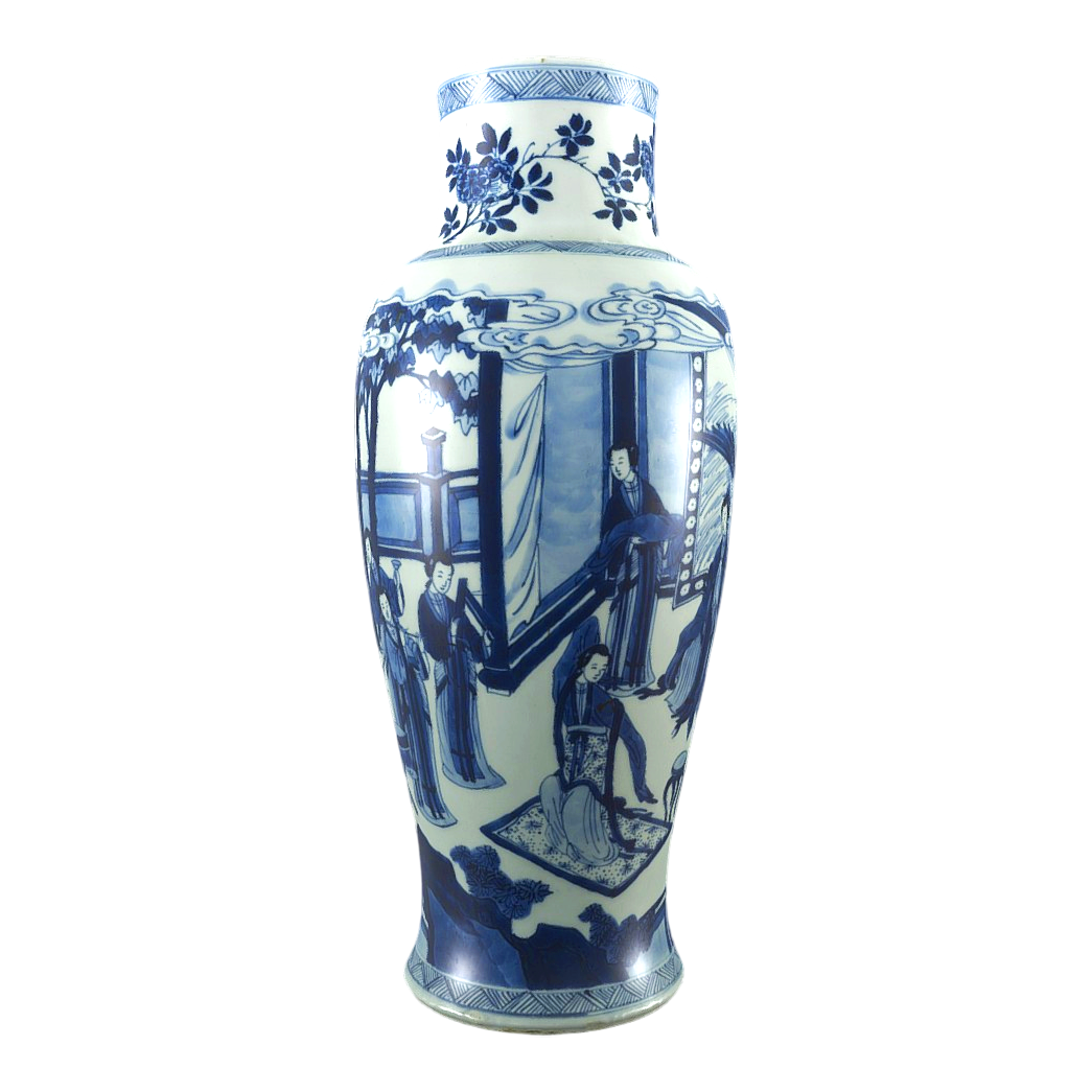 Jingdezhen Blue and White Porcelain Mallet Vase
