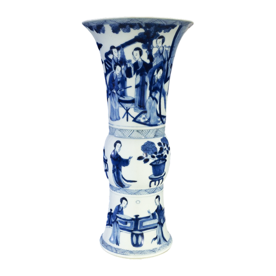 Jingdezhen Blue and White Porcelain Cup-shaped Vase