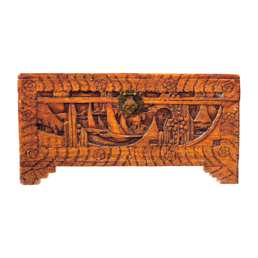 Chinese antique camphor wooden box
