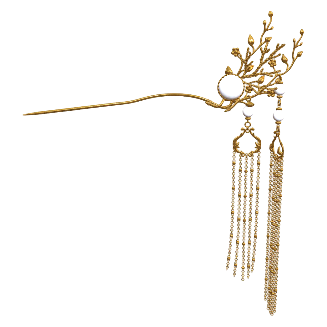 Guofeng Pearl Gold Hairpin