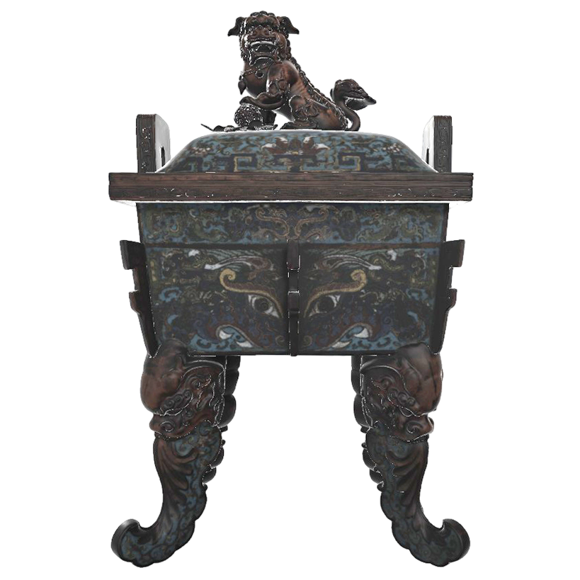 During the Qing Dynasty, Fang Ding-style copper incense burner