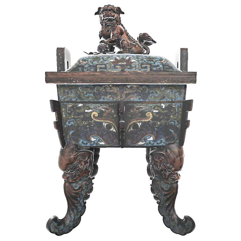 During the Qing Dynasty, Fang Ding-style copper incense burner