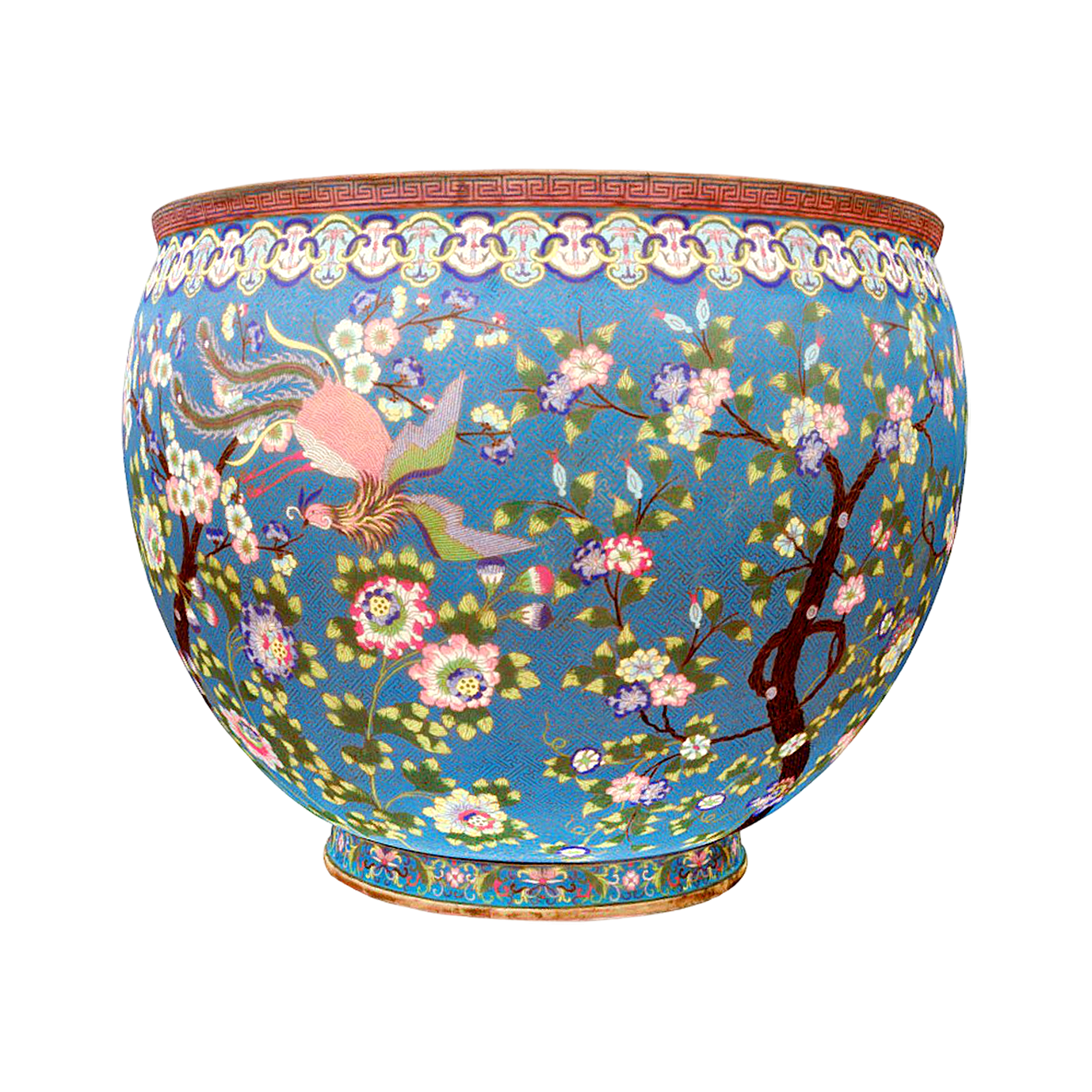 Cloisonne enamel vase