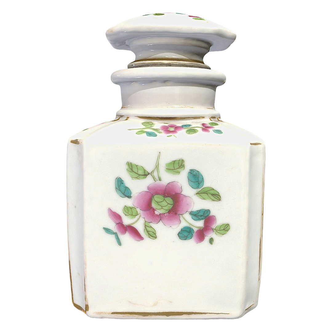 19th century collection square bottle porcelain perfume bottle