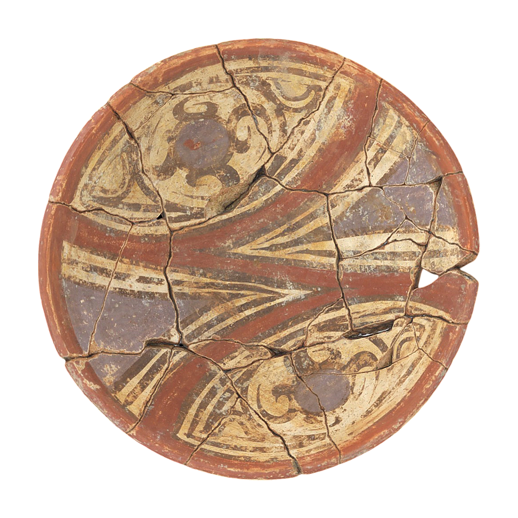 Tenth Century Cultural Relics Bifurcation Spiral Figure Porcelain Bowl