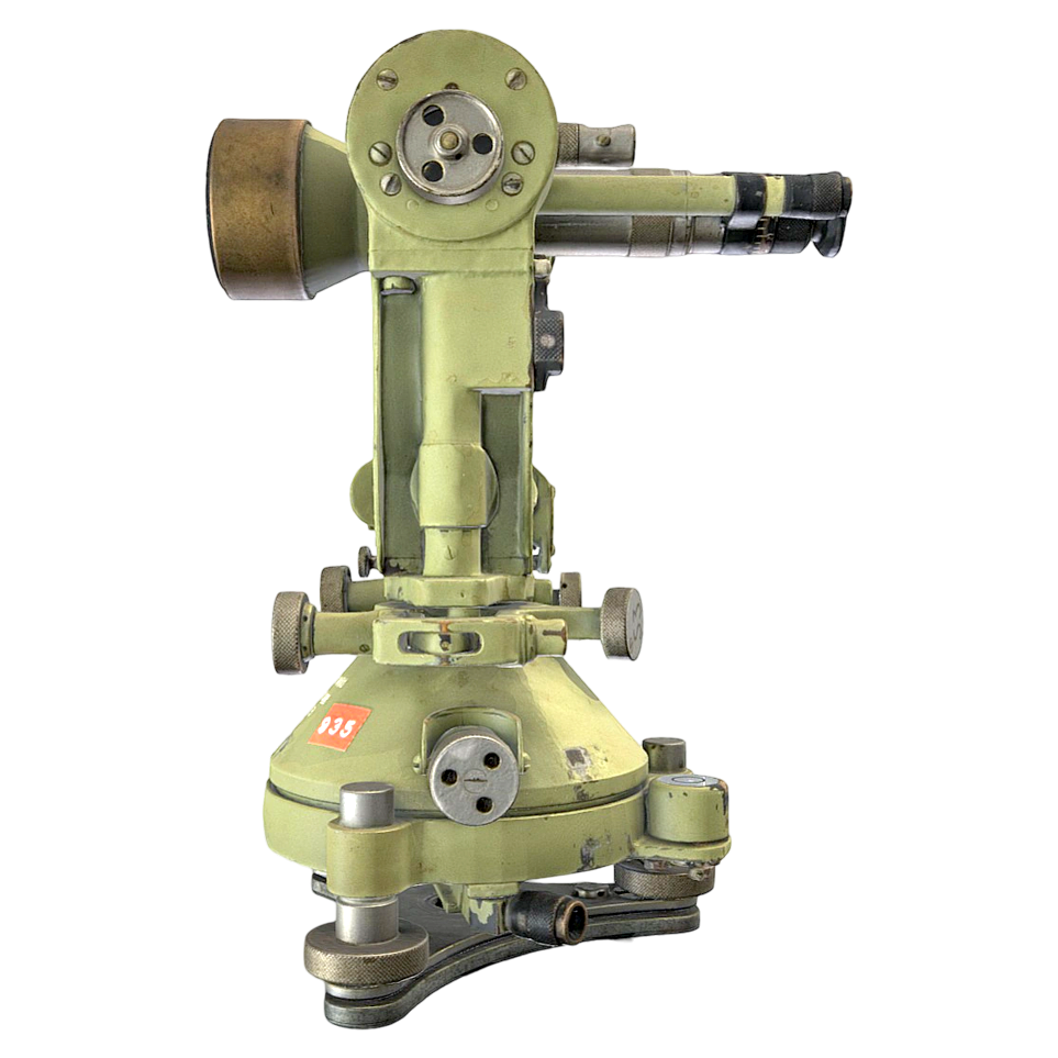 Early twentieth century measuring instruments antique theodolite
