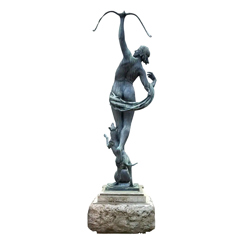Art statue of Diana in the city of Blois, France
