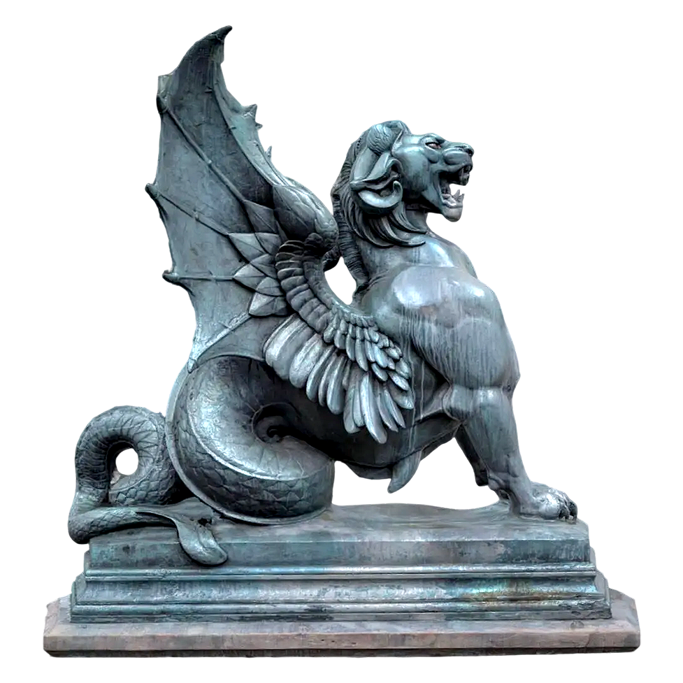 Chimera Statue of Saint-Michel Fountain in Paris