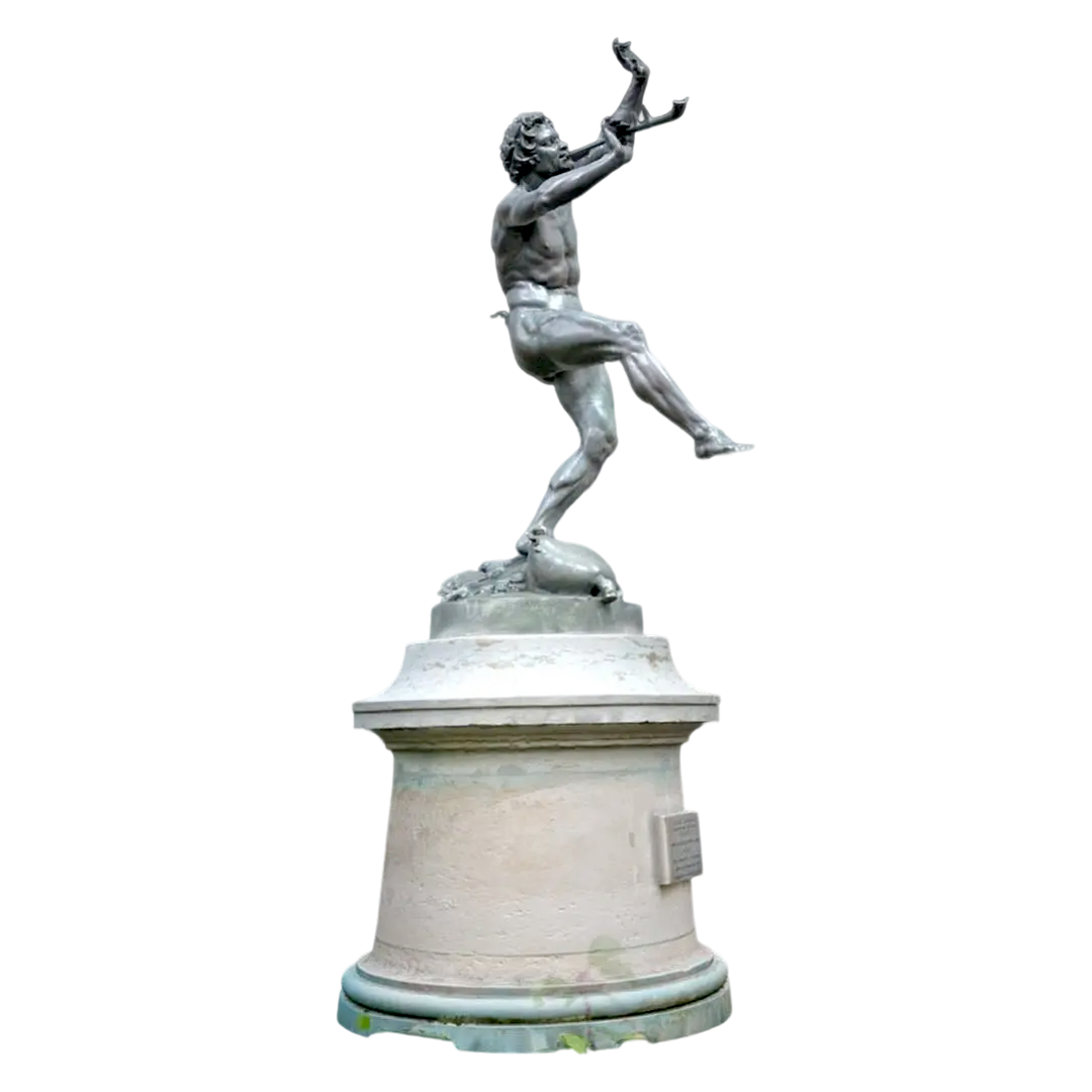 Statue of the god of pasture in the Luxembourg Park, Paris, France