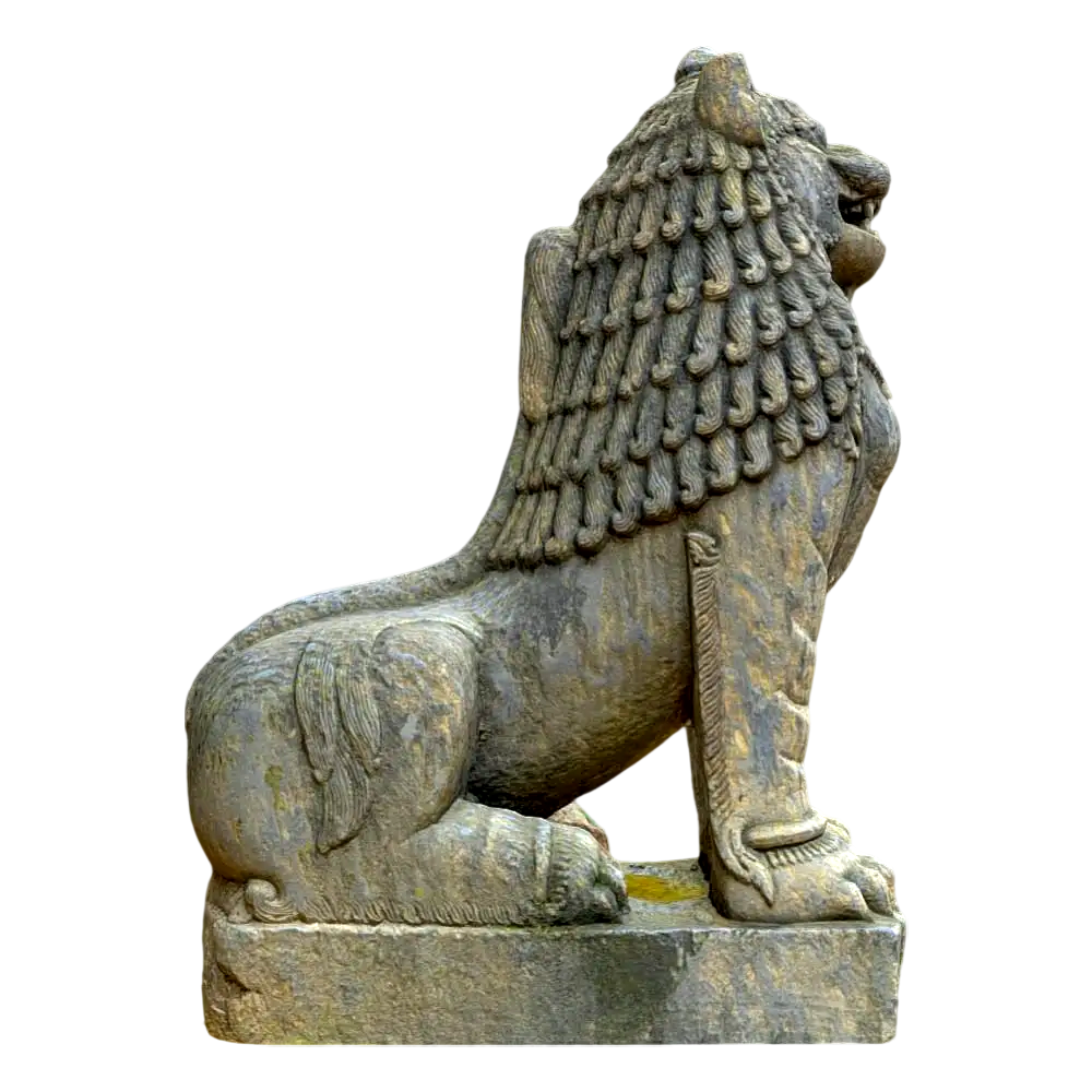 Nepal Cultural Heritage Stone Lions of Svota Krishna Monastery