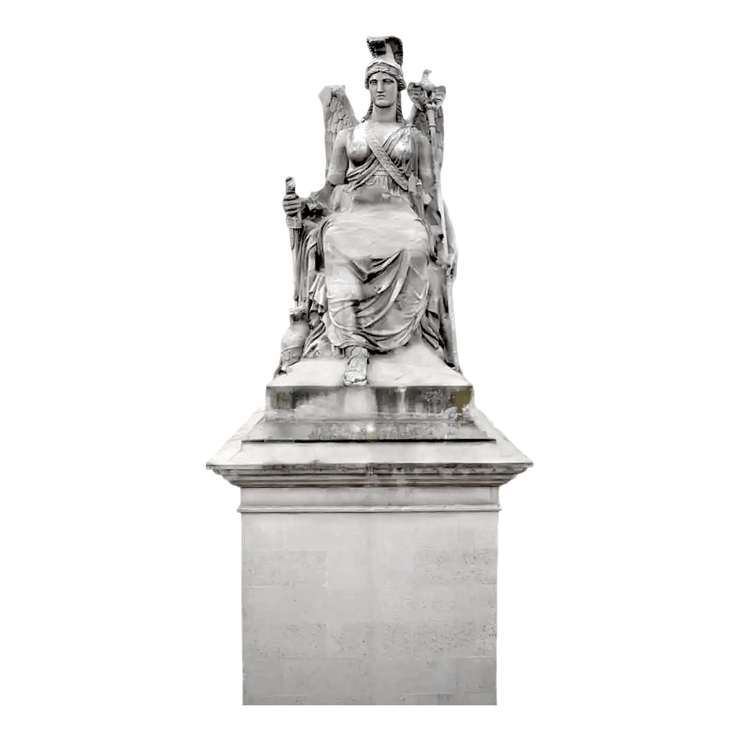 The statue "Victorious France" in the garden of Carrousel, Paris, France"