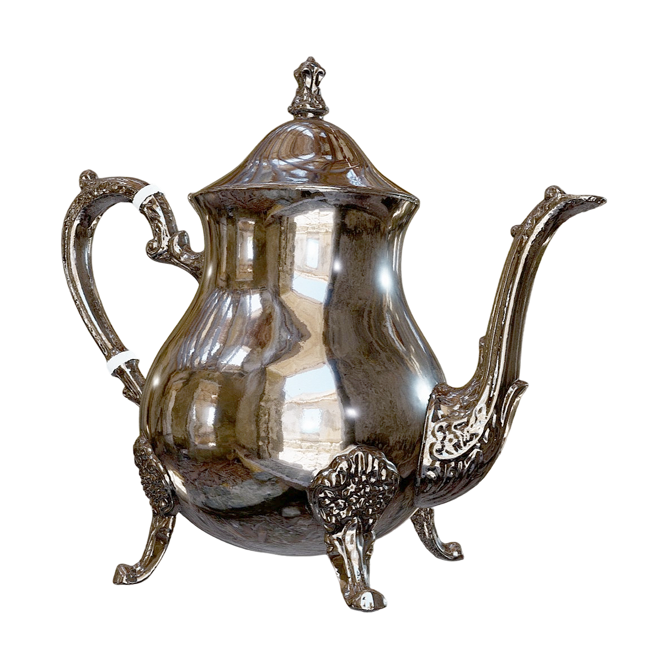Antique silver teapot