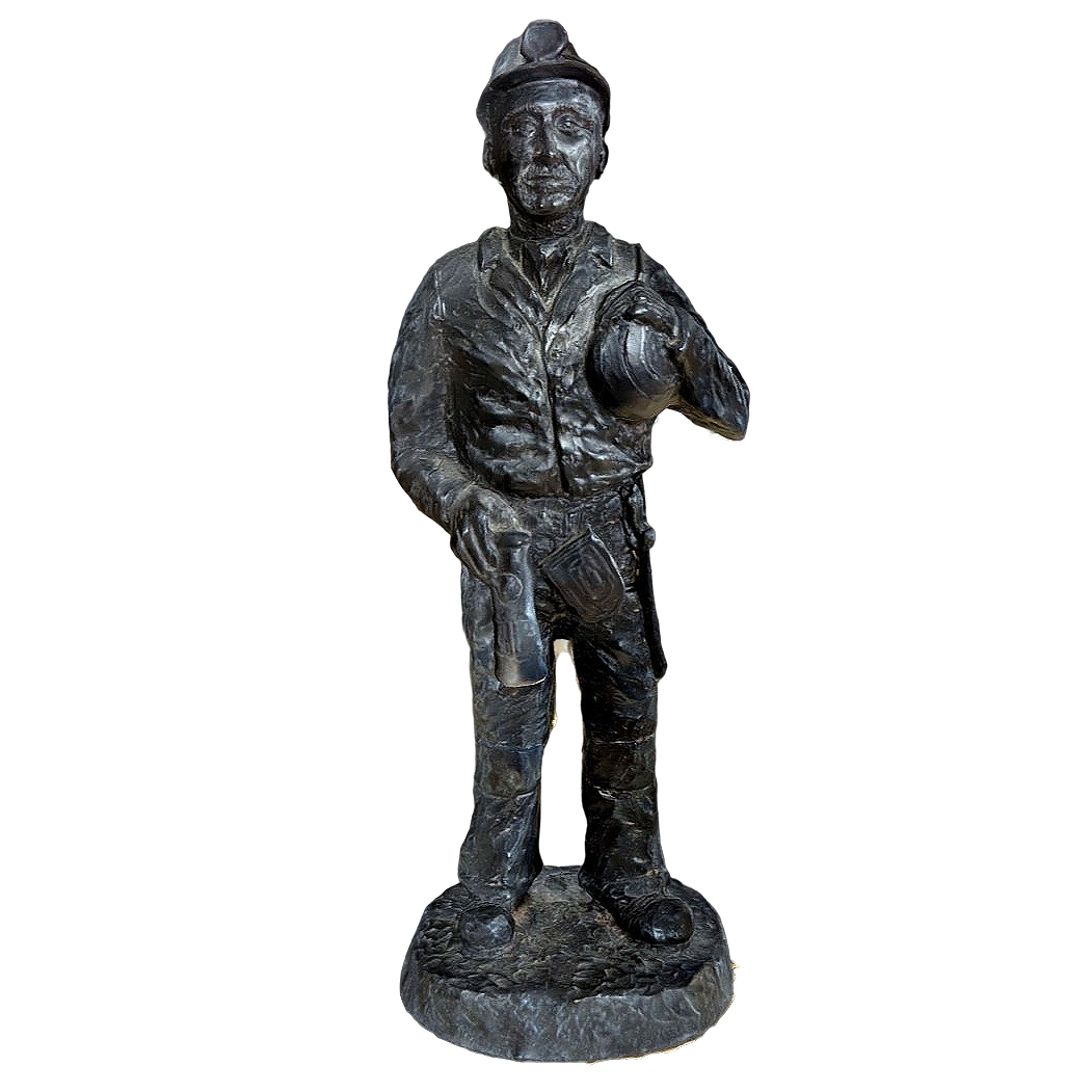 Coal mine stone statue coal mine worker portrait
