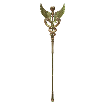 Two-headed snake pharaoh scepter (assembled components can be 3D printed)