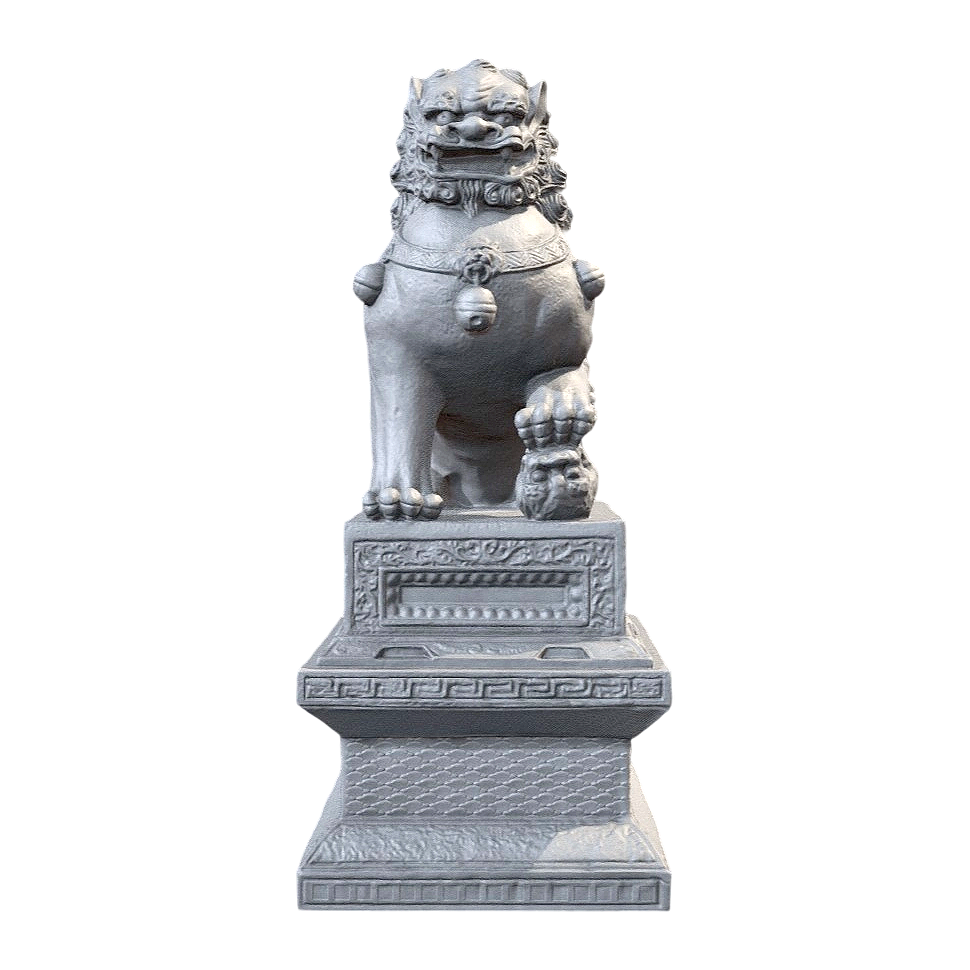 Chinese stone lion (support 3D printing)