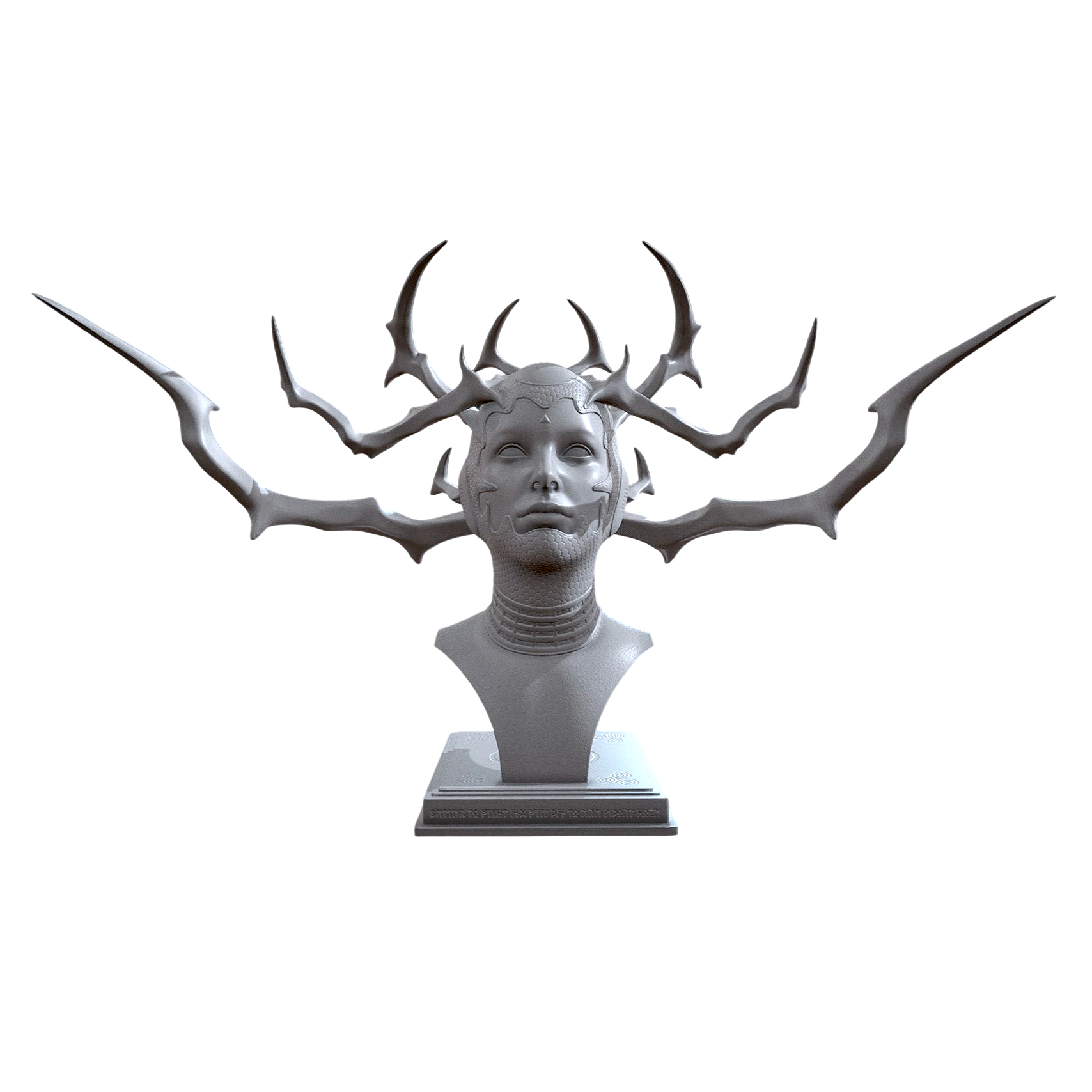 Marvel character head carving Hella (normal 3D printing)